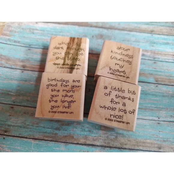 Set of 8 Rubber Stamps-Quick & Cute-Stampin Up-2002 Vintage - Picture 5 of 7